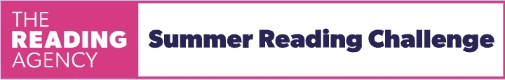 Logo of the Summer Reading Challenge 2025 by the UK Reading Agency